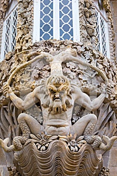 Gargoyle in the Pena Castle, Sintra, Portugal