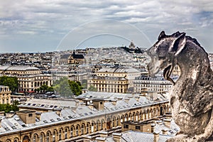 Gargoyle Notre Dame Church Old Buildings Paris France