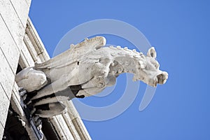 Gargoyle in the Sacre Coeur Basilica in Paris, France