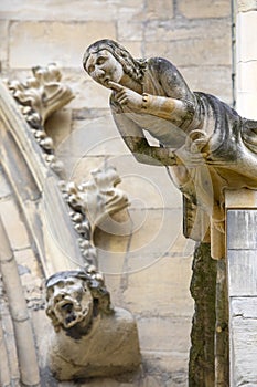 Gargoyle Sculpture on Exterior of York Minster in York, UK
