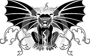 Gargoyle stencil decoration