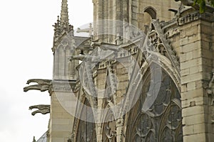 Gargoyles on the exterior of the Notre Dame Cathedral, Paris, France photo