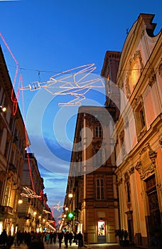 Garibaldi street in Turin