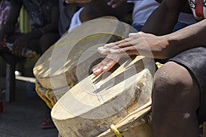 Garifuna drumming photo