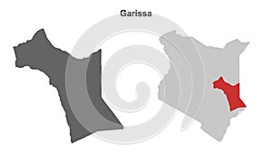 Garissa outline map