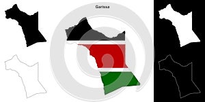 Garissa outline map