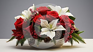 garland christmas flower arrangement