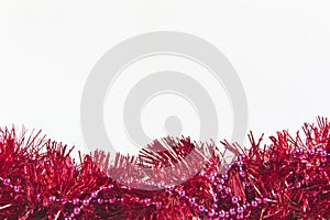 Garland colorful christmas decoration frame isolated