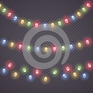 Garland, LED neon Christmas lights, glow lamp.