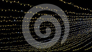 Garlands with small bulbs string.