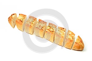 Garlic Bread homemade isolate on white background