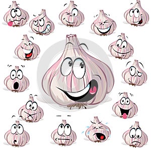 Garlic cartoon head