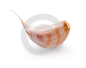 Garlic clove on white