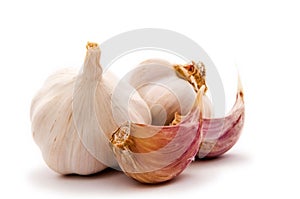 Garlic cloves with bulbs
