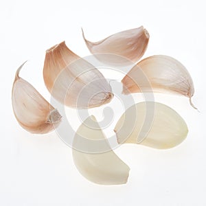 Garlic cloves isolated