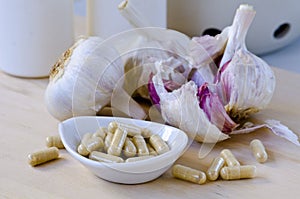 Garlic extract capsules