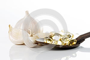 Garlic gel capsules extract