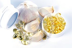 Garlic gel capsules extract