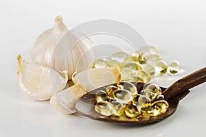 Garlic gel capsules extract