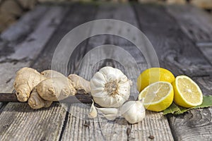 Garlic ginger and lemon