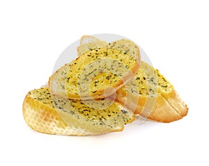 Garlic and herb bread slices