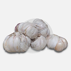 Garlic isolated white background