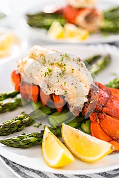 Garlic lobster tails