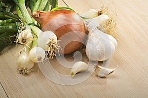 Garlic , onion