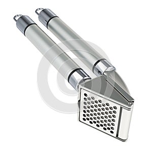 Garlic press, garlic crusher. 3D rendering