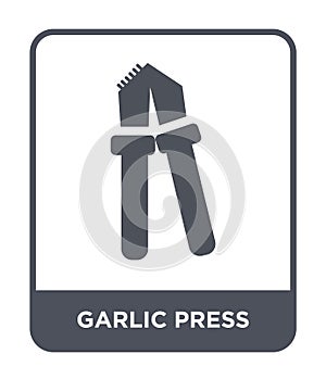 garlic press icon in trendy design style. garlic press icon isolated on white background. garlic press vector icon simple and