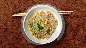 Garlic rice Ninniku Yakimeshi