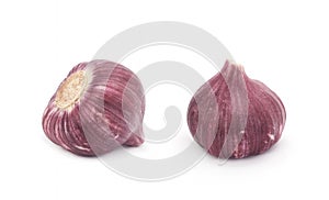 Garlic on a white background