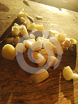 Garlik chiping beautifully garnished