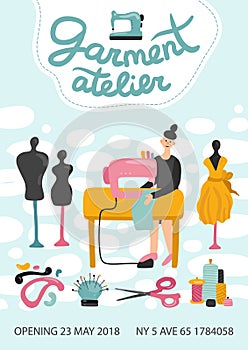 Garment Atelier Advertising Poster