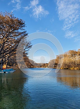 Garner State Park`s Frio River with Paddle Boats