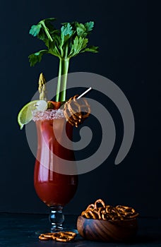 Garnished Caesar cocktail