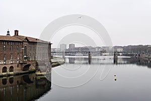 Garonne River in Toulouse, France photo