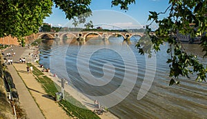 Garonne River,pont neuf,Toulouse,near Pont Neuf