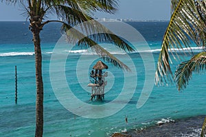 Garrafon Reef Park Beach Club on the beautiful island Isla Mujeres, Mexico. Water Park. photo