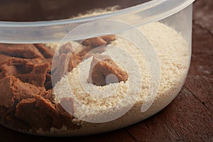 Garri and kulikuli, yin yang close up photo