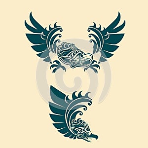 Garuda balinese style vector illustration photo