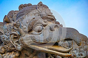 Garuda undaunted hindu mythic bird image in GWK culture park, Bali