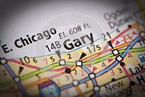 Gary, Indiana on map