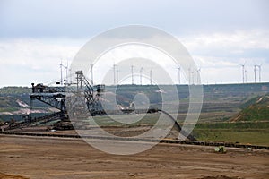 Garzweiler opencast mining lignite, Germany, controversial energy production against environmental protection