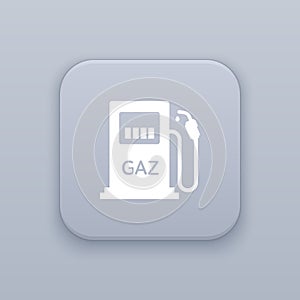 Gas, Benzine button, best vector photo