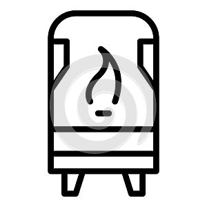 Gas boiler condensing icon outline vector. Home water