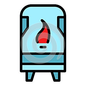 Gas boiler condensing icon vector flat