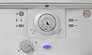 Gas boiler control panel