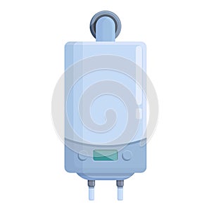 Gas boiler heater icon cartoon vector. House heat