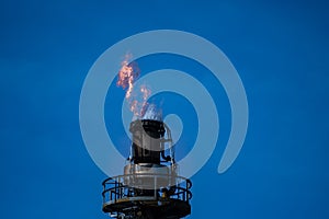 Gas burn off tower